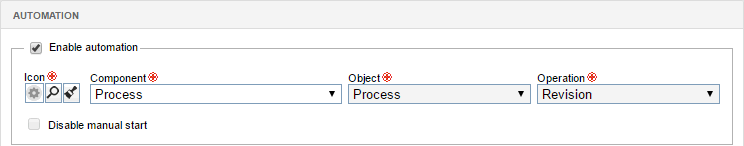 Process data > General data > Automation Process data > General data > Automation